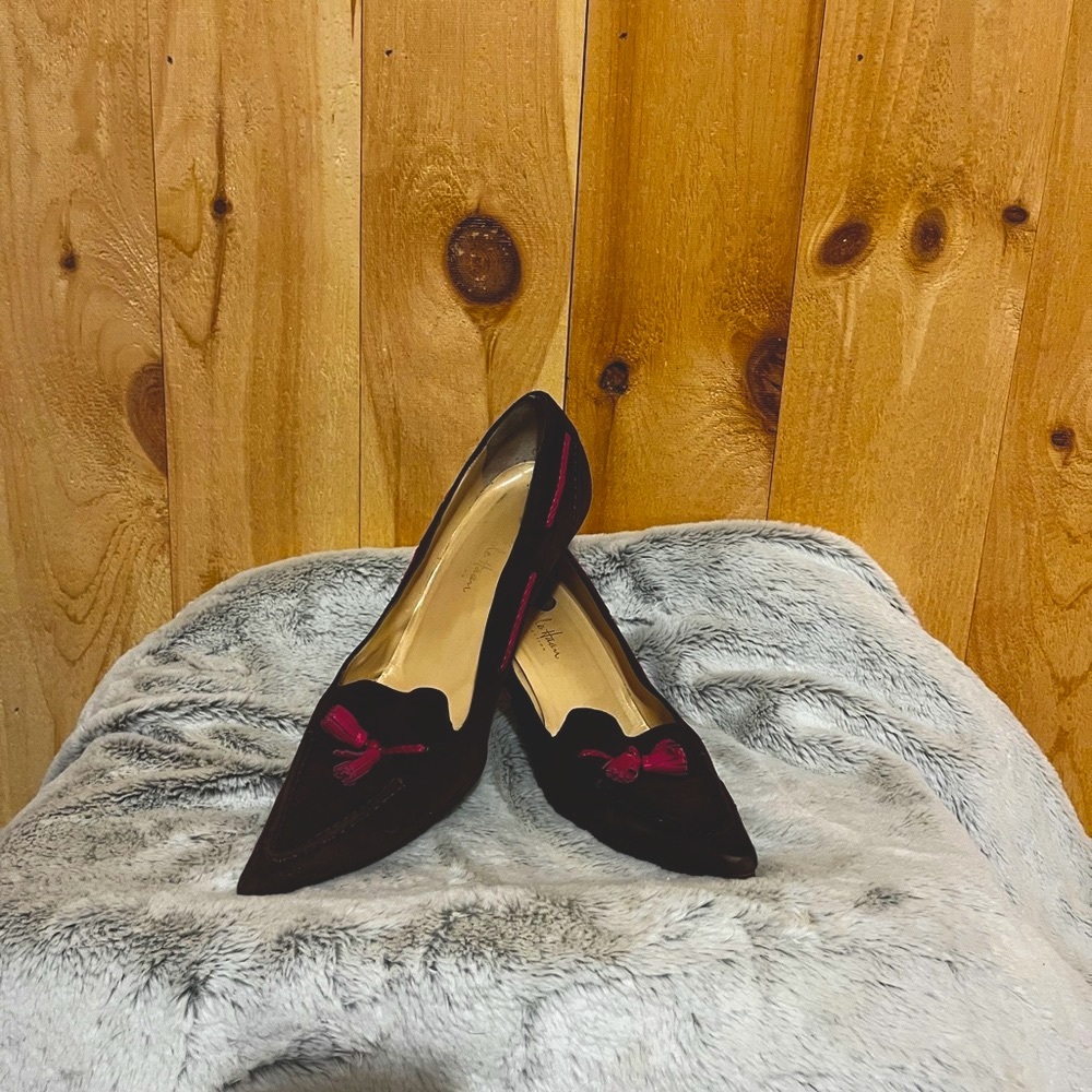 Cole Haan brown suede heels size 9